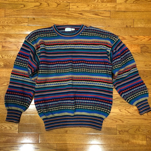 Cezar Sweaters | Vintage Mens Sweater Size M | Color: Blue/Black | Size: M | Wall2street's Closet